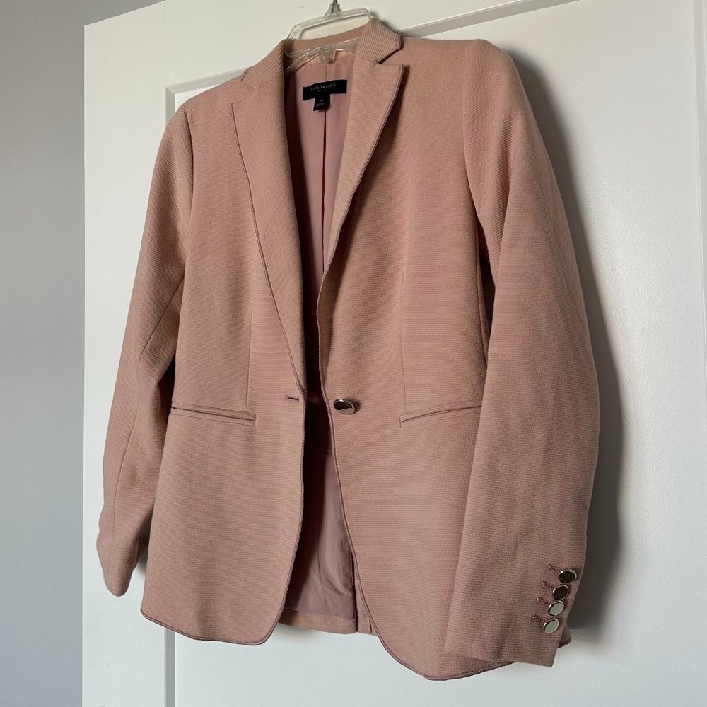 Corduroy Pink Cropped Blazer